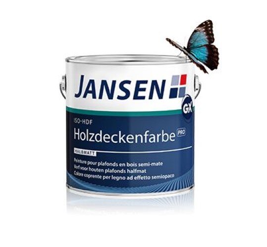 Jansen ISO-HDF Holzdeckenfarbe weiß halbmatt 0,75 l