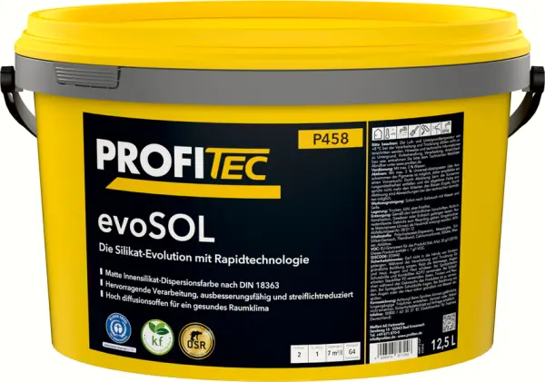 PROFITEC P458 evoSOL Silikat-Dispersionsfarbe 12,5 l weiß