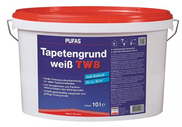 PUFAS Tapetengrund weiß TW8 10 l