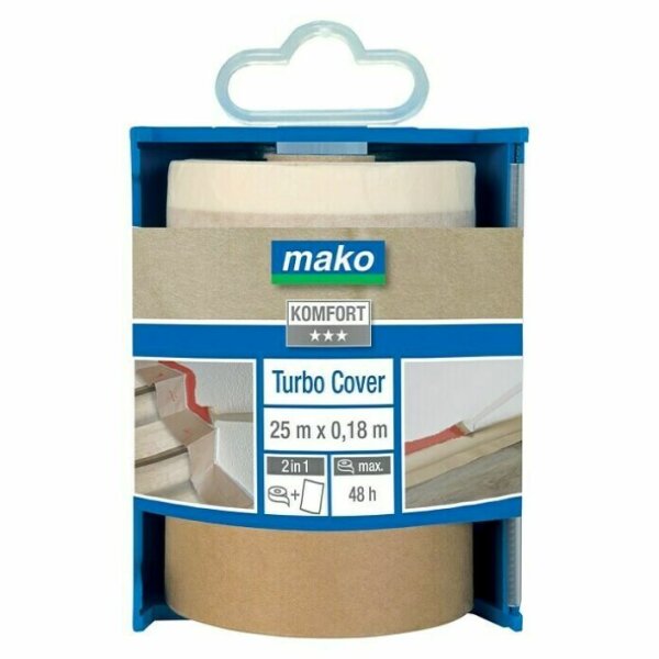 mako Turbo Cover-Abdeckpapier KOMFORT 180 mm x 25 m, Dispenser bestückt