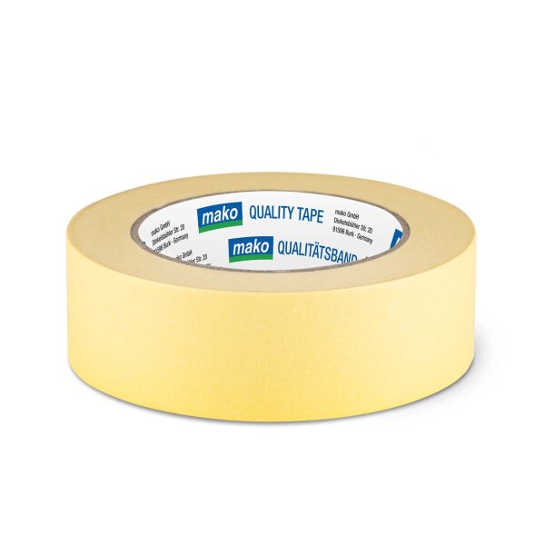 mako Malerband PREMIUM 50 mm x 50 m, Flachkrepp ca. 76 g/m², gelb