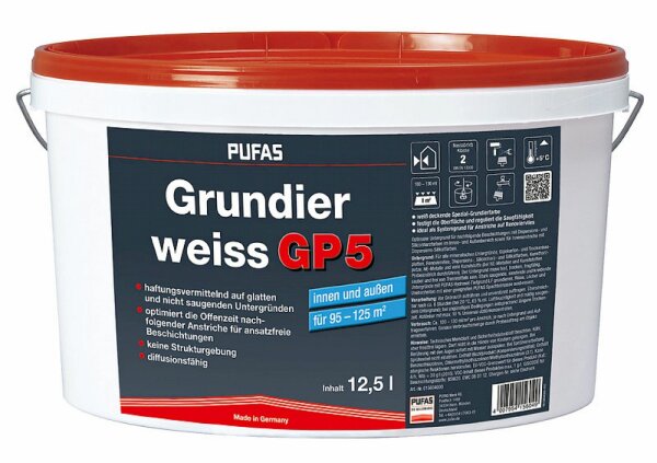 PUFAS Grundierweiss GP 5 5 l