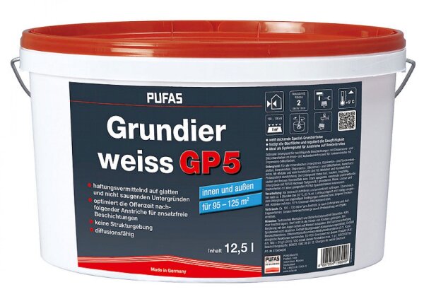 PUFAS Grundierweiss GP 5 12,5 l