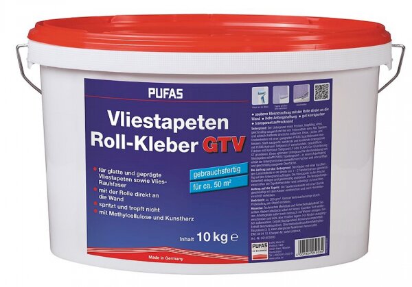 PUFAS Vliestapeten Roll-Kleber GTV gebrauchsfertig 10 KG