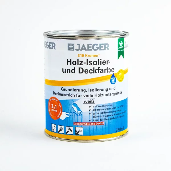 Jaeger Kronen 319 Holz-Isolier- + Deckfarbe seidenglänzend 2,5 L