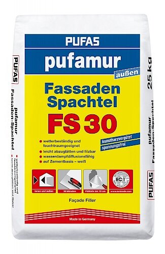 Pufas pufamur FS 30 Fassaden-Spachtel 25kg