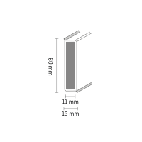 Döllken Kernsockelleiste Cubu flex life 60 Länge 2,5m 1013 weiß