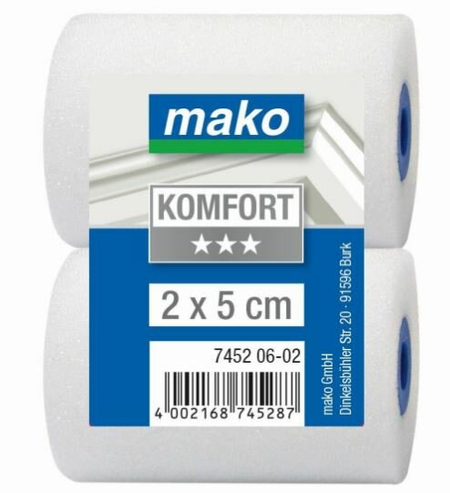 mako Lack-Mini Ersatzwalzen mako-poren superfein KOMFORT, 5 cm, gerade Walzen, 10 Stk im Polybeutel #1