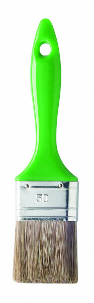 mako Lasur-Flachpinsel BASIC 50 mm, Hollester-/Naturborstenmischung, 5.-6. Stärke, Kunststoffgriff