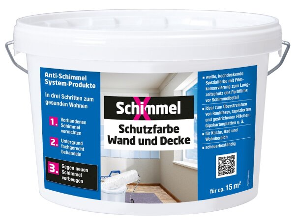 SchimmelX Schutzfarbe Wand und Decke 2,5 L