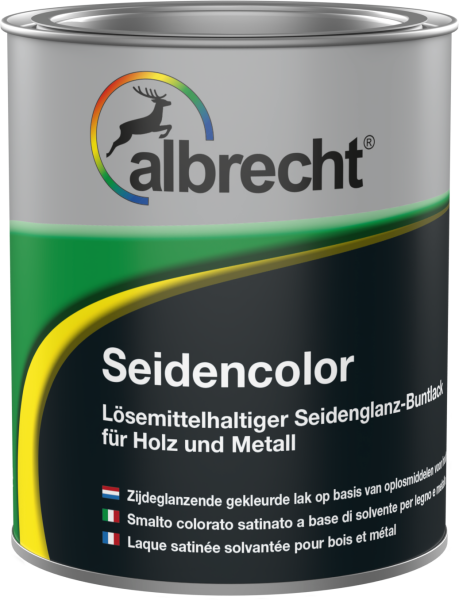 Albrecht Seidencolor Buntlack seidenglanz 0,750 L RAL 1021 Rapsgelb