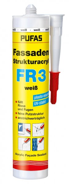 PUFAS Fassaden-Strukturacryl FR 3 weiss 310 ml